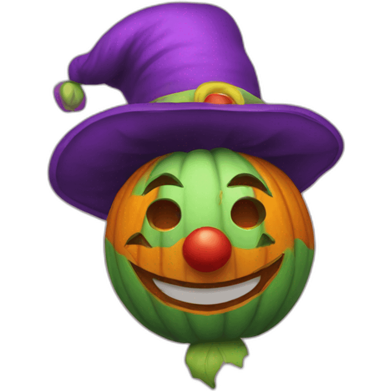 pumpkin good clown emoji