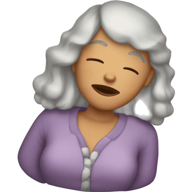 Sleppy lady emoji