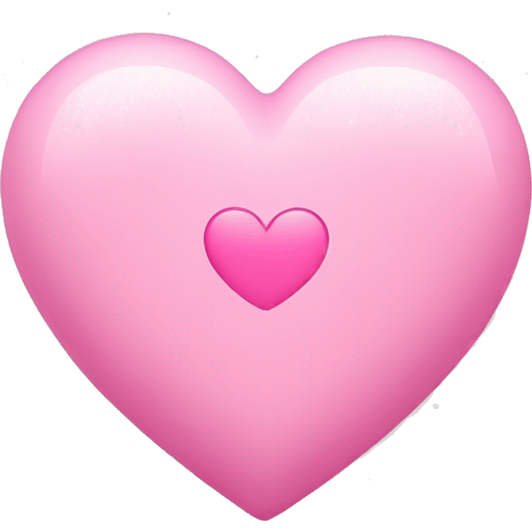 A baby pink heart with some pink sparkles emoji