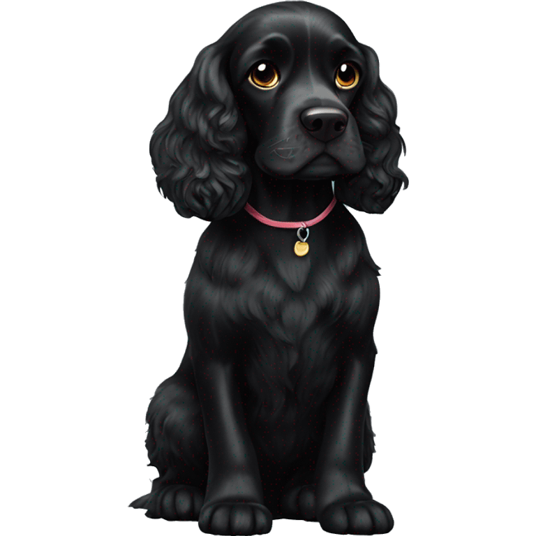 Black cocker spaniel emoji