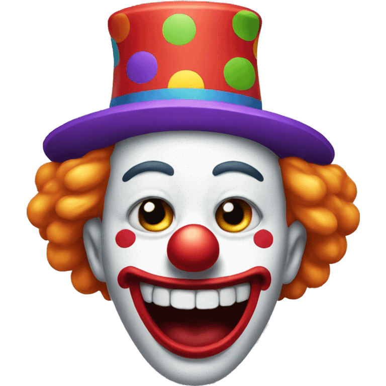 Clown with cry face emoji