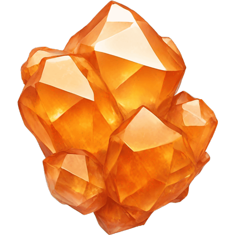 Orange crystal cluster emoji