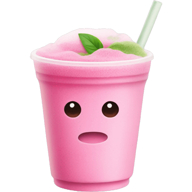 pink matcha drink emoji