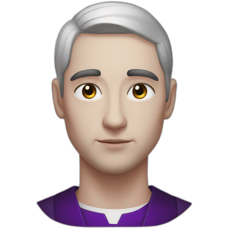 violet eyes pale handsome man short black hair priest emoji