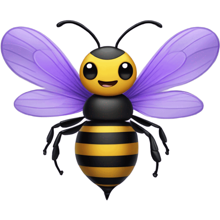 cartoon purple bee emoji