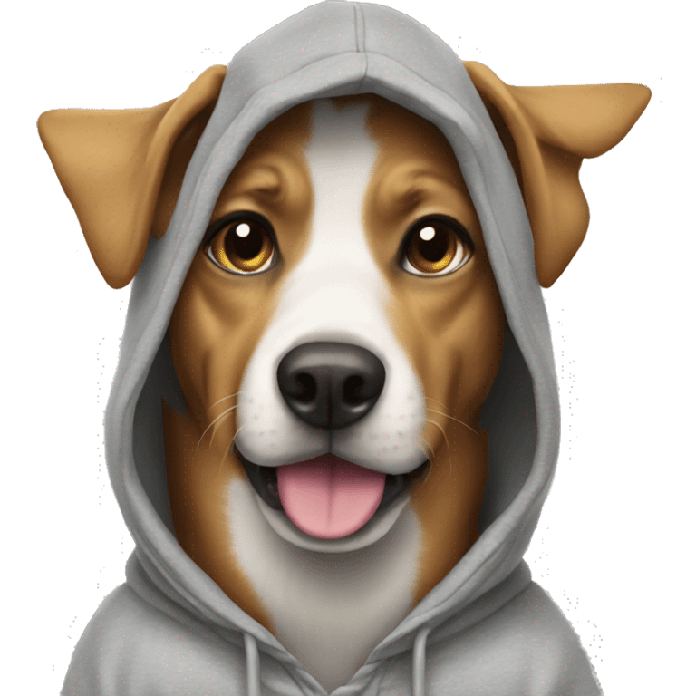 Dog wearing hoodie  emoji