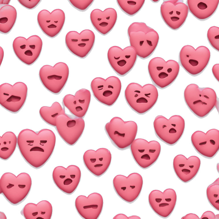 Cara de enamorado con corazones rosa claro y ojos cerrados  emoji