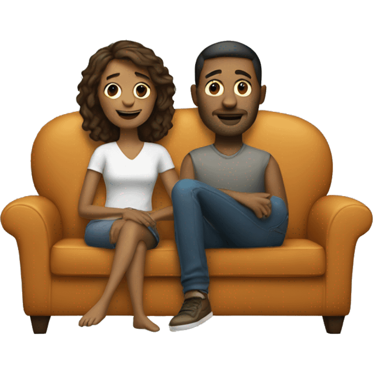 Couple on a couch  emoji