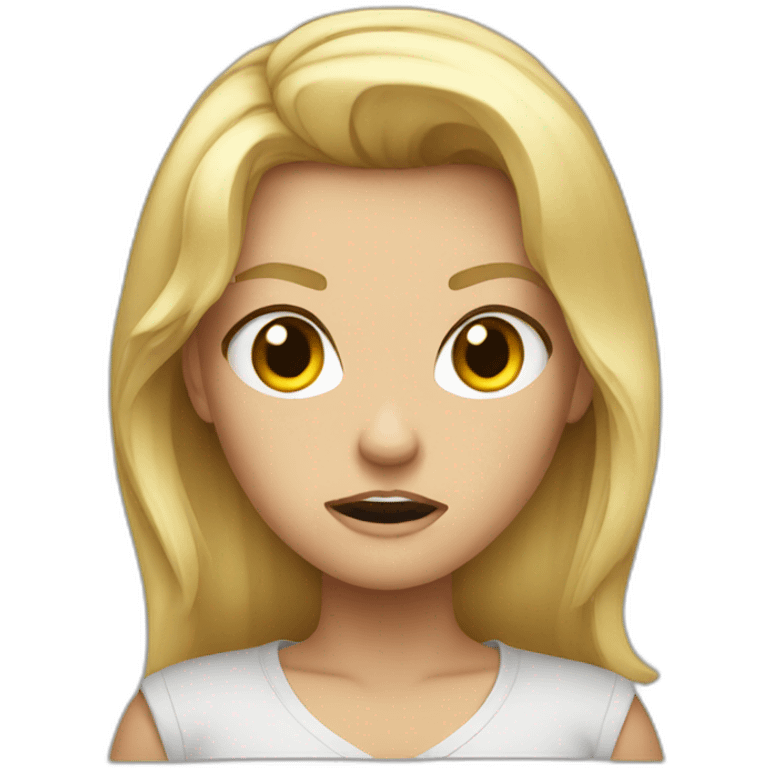 Blonde Angry emoji