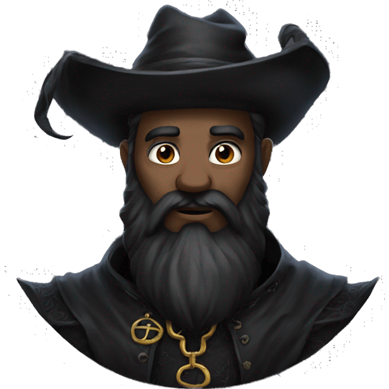 gothic sorcerer black beard emoji