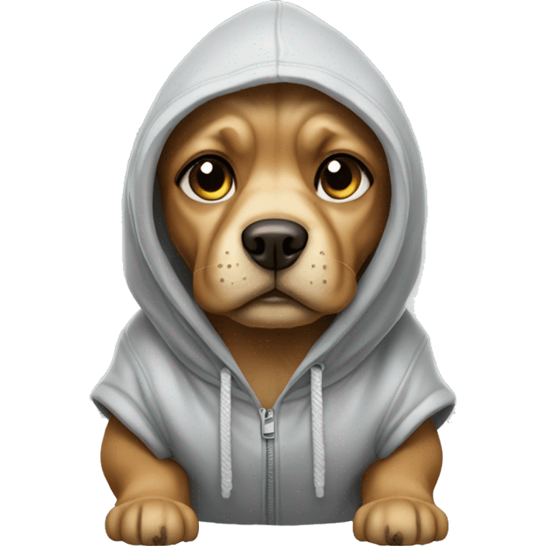 Dog wearing a hoodie emoji