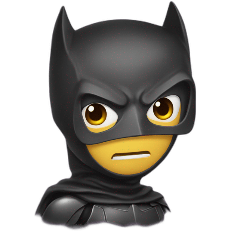 Masked batman teaching an evil witch emoji