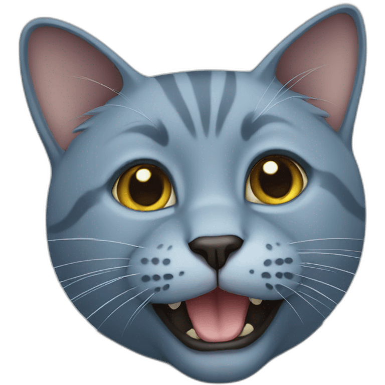 English Short Blue Cat emoji