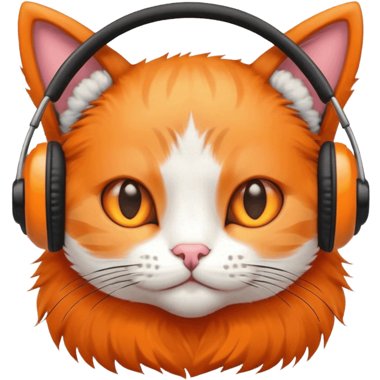 Cat wearing earmuffs emoji