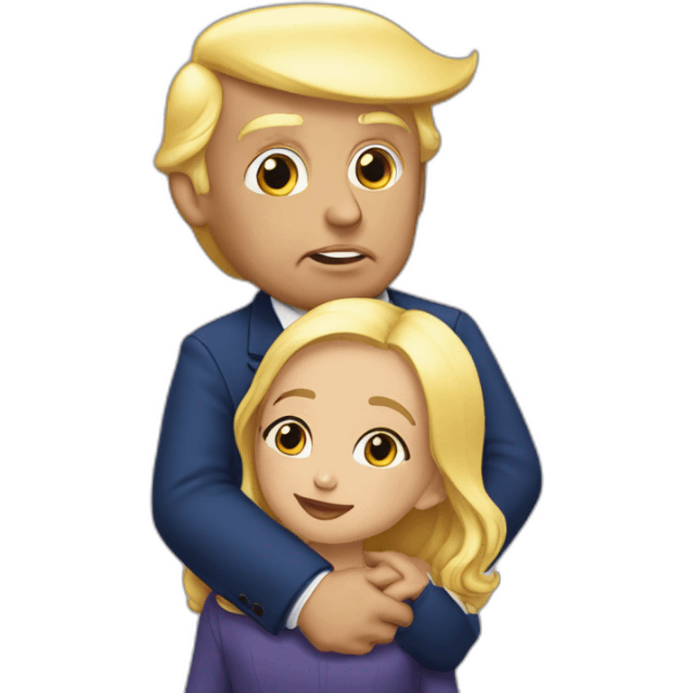 trump kissing his daughter, positivity, inclusiveness emoji