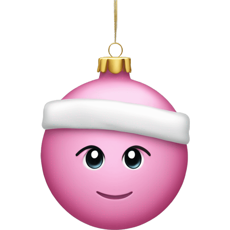 christmas ornament pink emoji