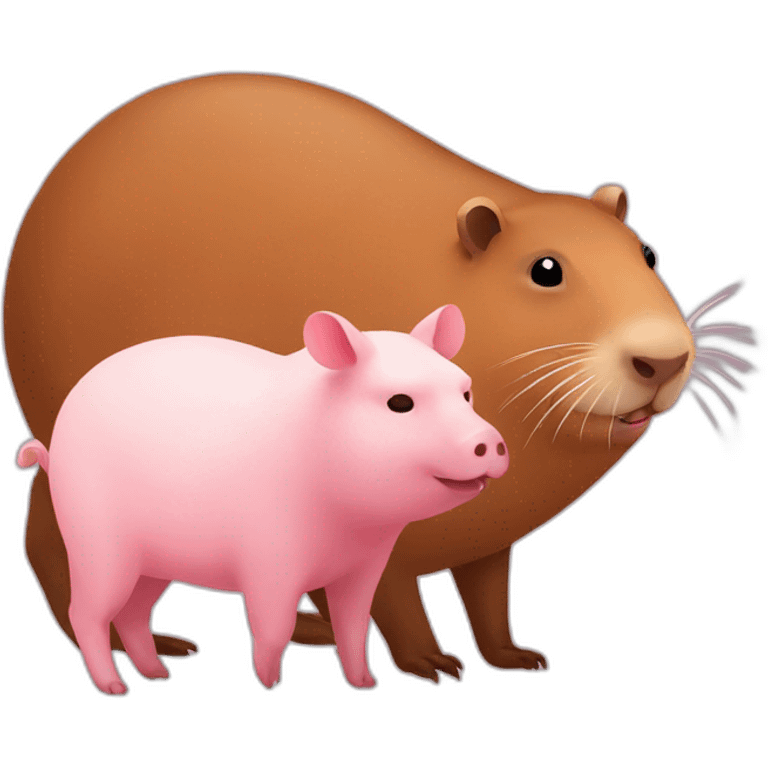 capybara with pig emoji