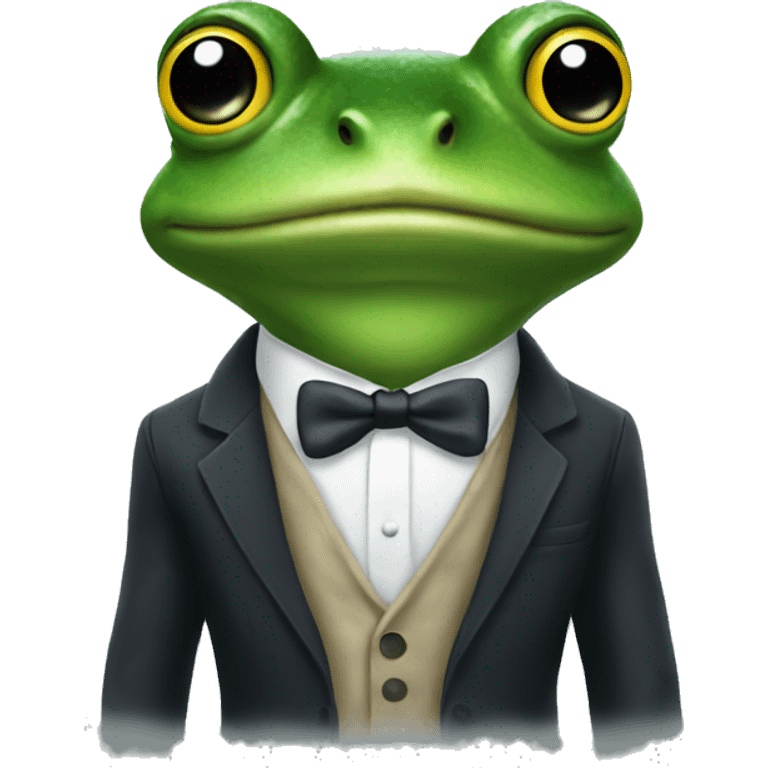 Frog in suit  emoji