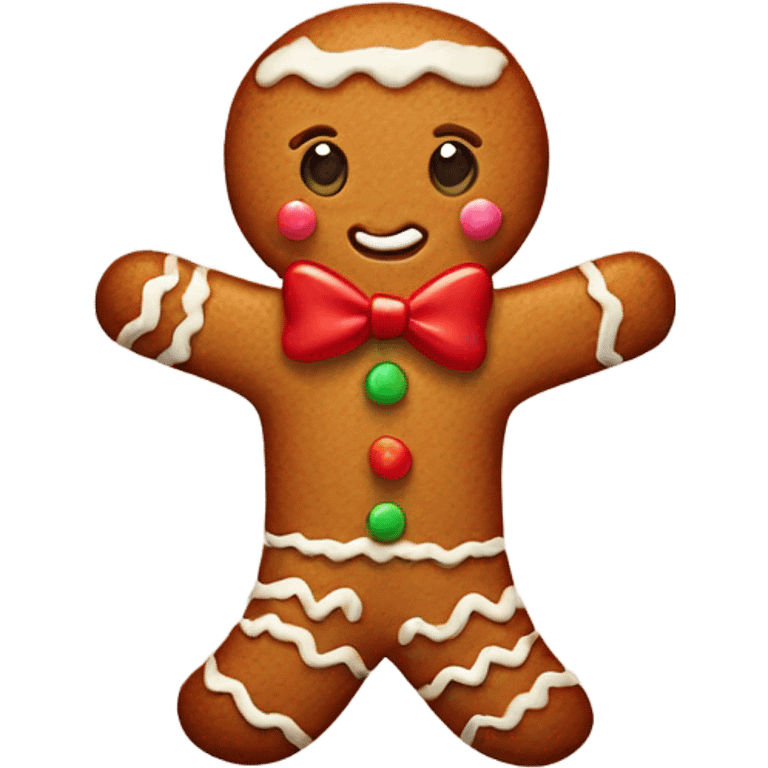 Gingerbread with a bow on head emoji