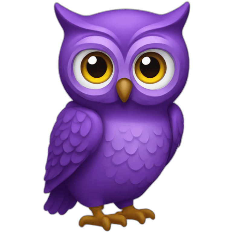 Purple owl emoji