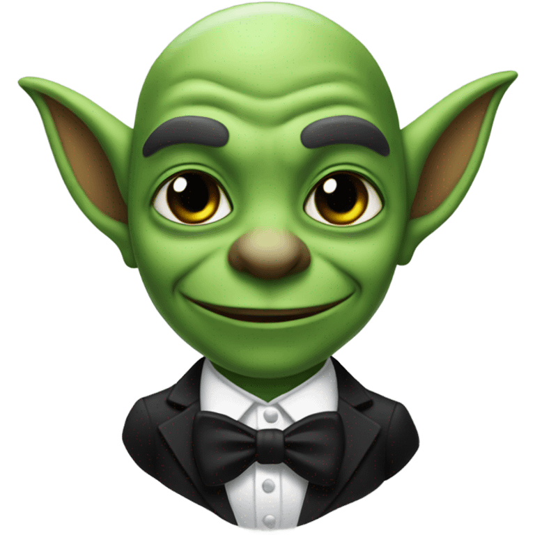 Goblin wearing a tuxedo emoji