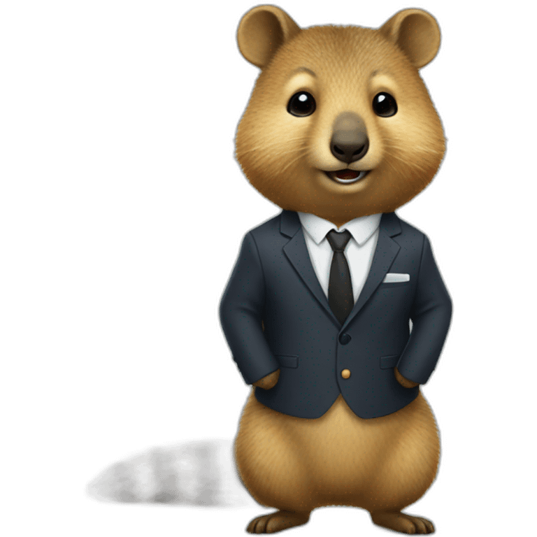 quokka wearing suit emoji