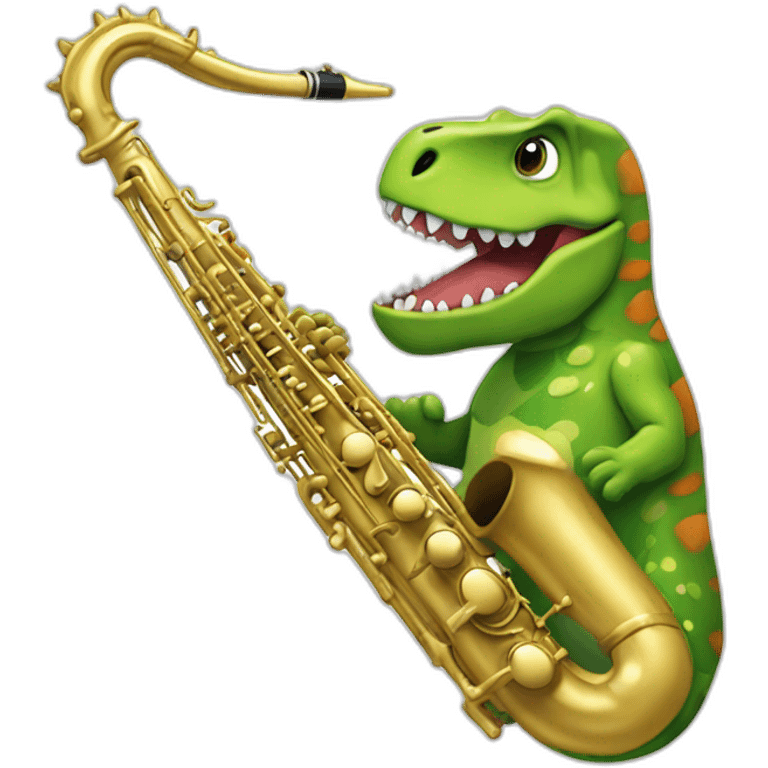 dinosaurio saxofón emoji