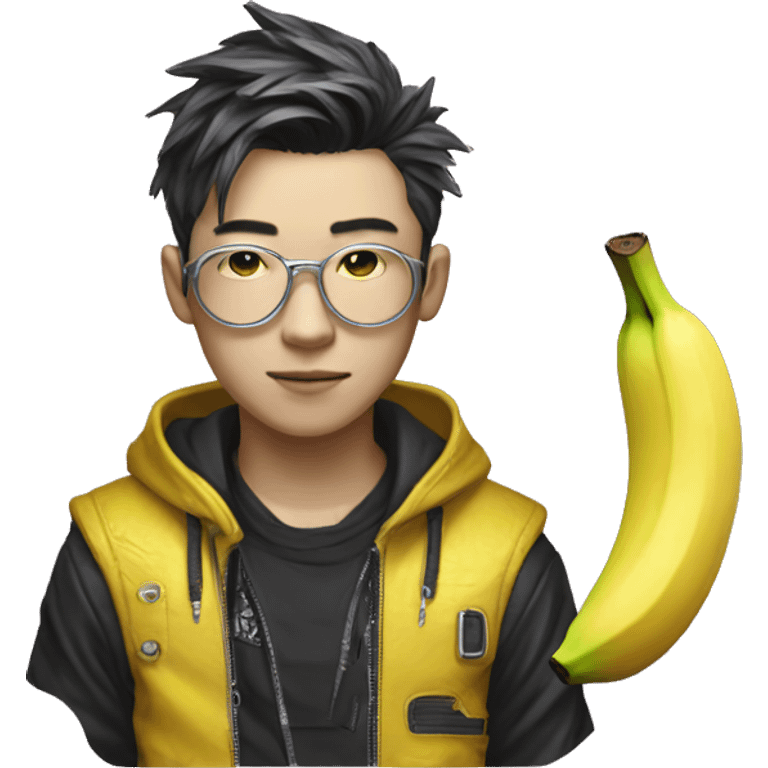 cyberpunk woohoojin banana emoji