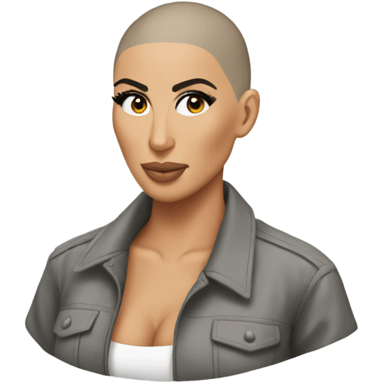 Kim kardashian bald  emoji