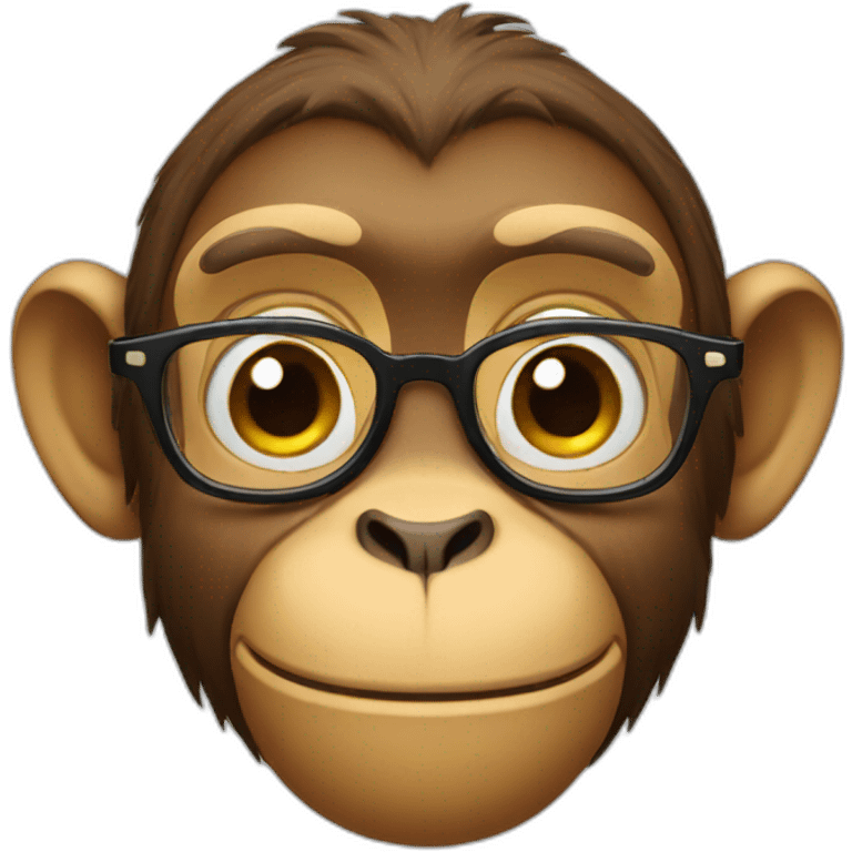 a monkey with glasses emoji