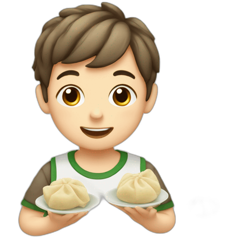 boy with dumplings emoji