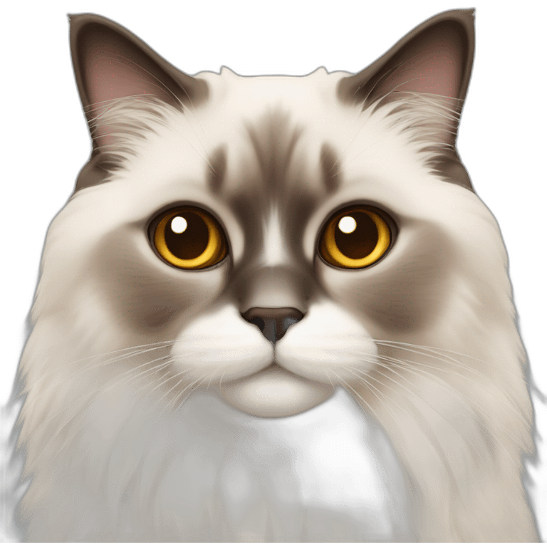 himalayan ragdoll cat brown eyes emoji