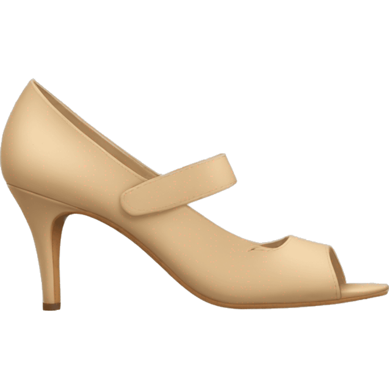 beige open toed heels emoji