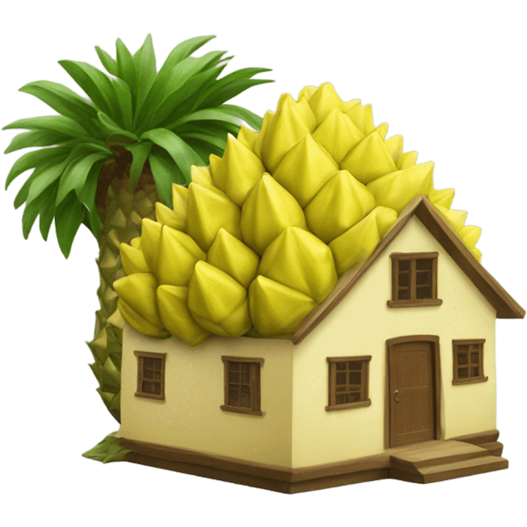 House made of durian emoji