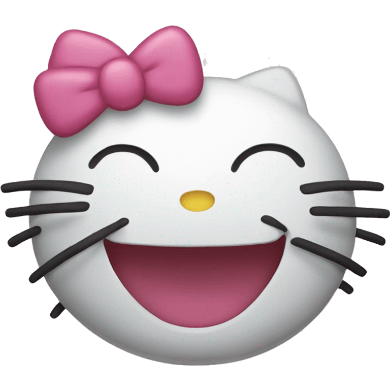 hello kitty is laughing  emoji