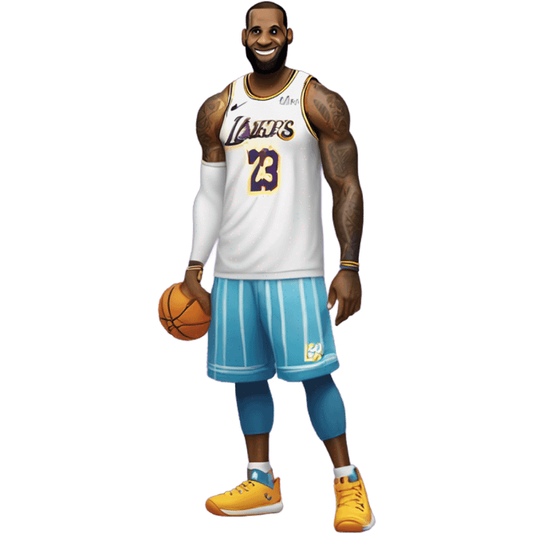 Lebron in basketball pajamas  emoji