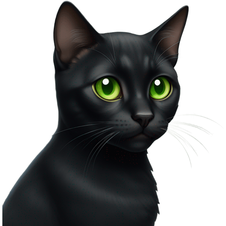 Black cat hungry emoji