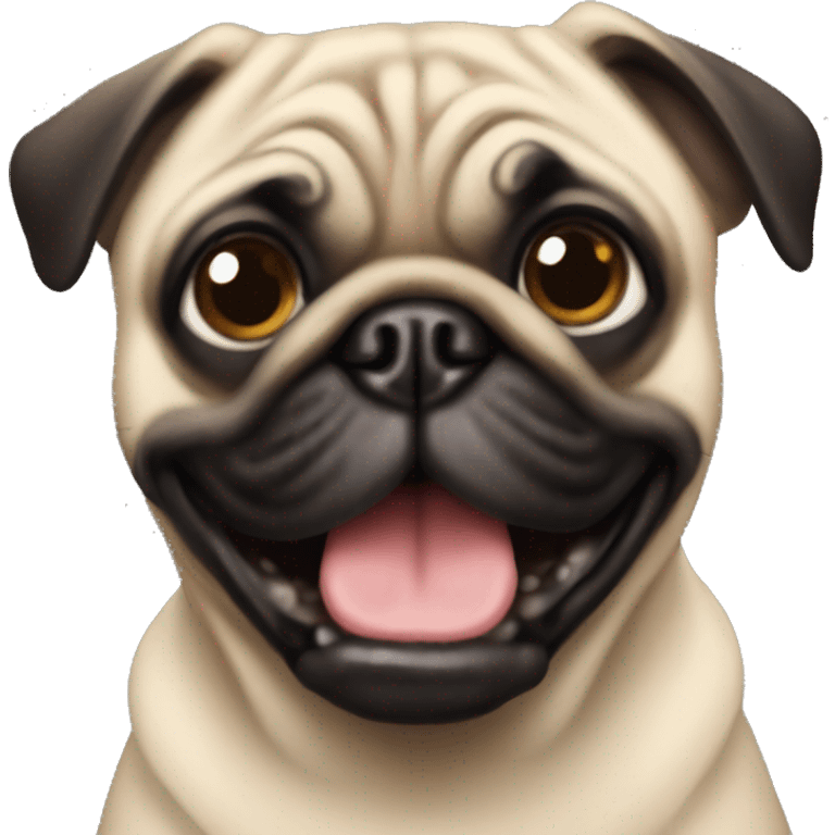 Dog pug  emoji