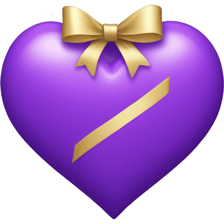 Purple heart with ribbon emoji