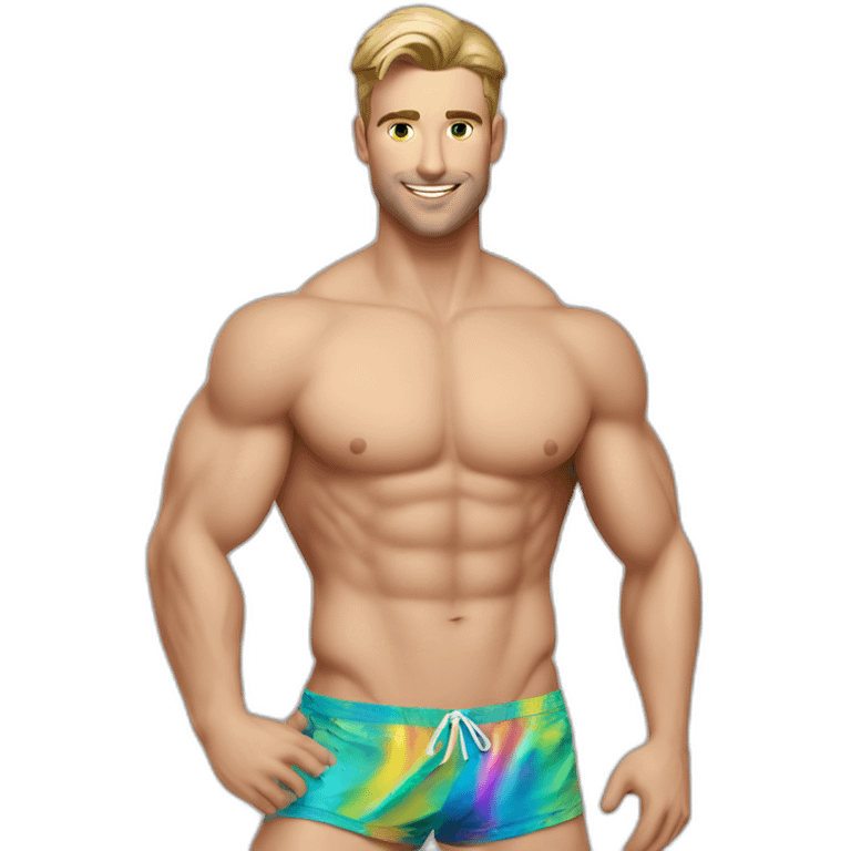 sexy-pose-fit-caucasian-gay-man-bikini emoji