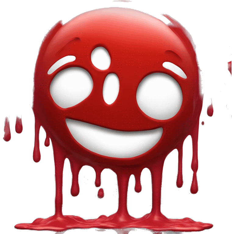 Red paint splash splatter dripping emoji