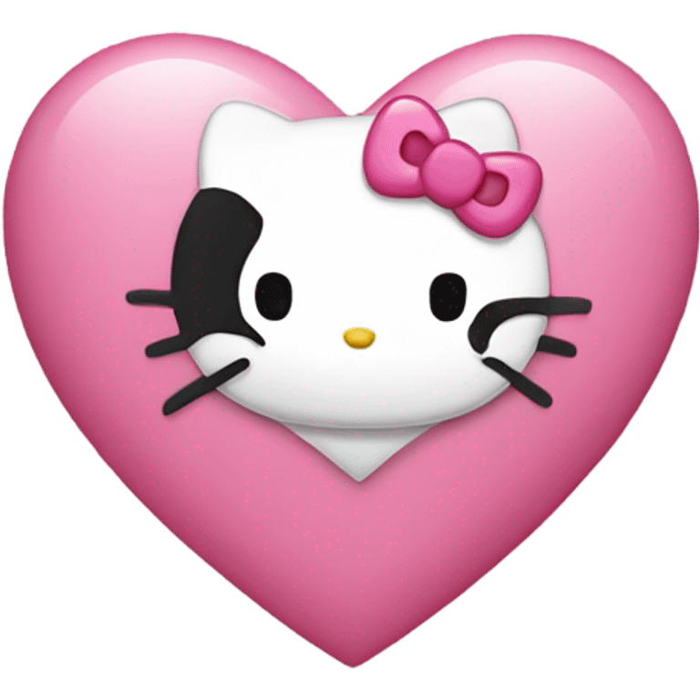 a hello kitty heart emoji