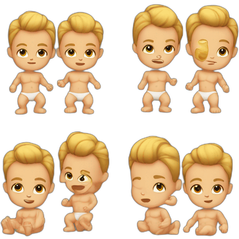 Muscular baby emoji