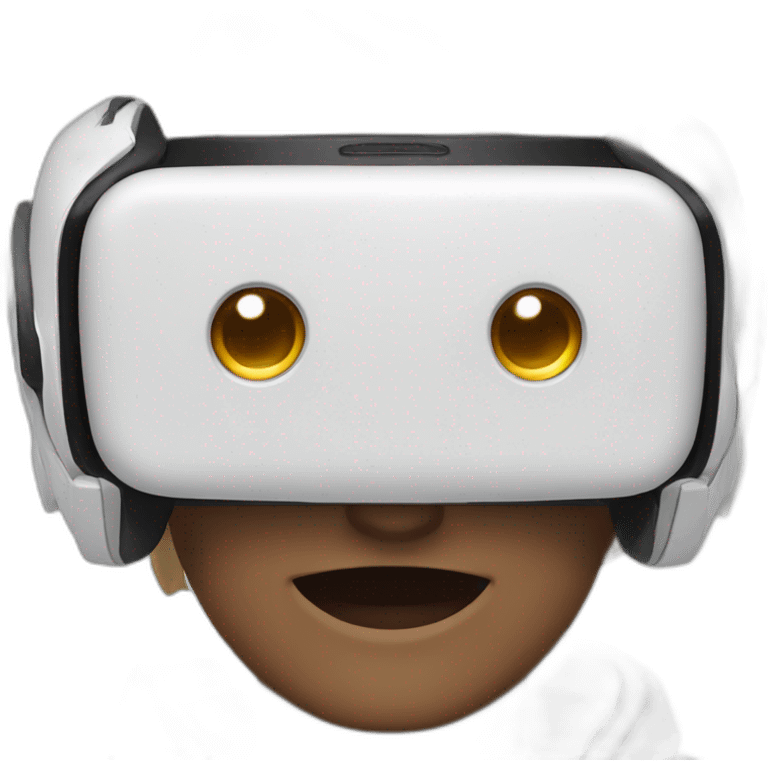 White Oculus quest emoji