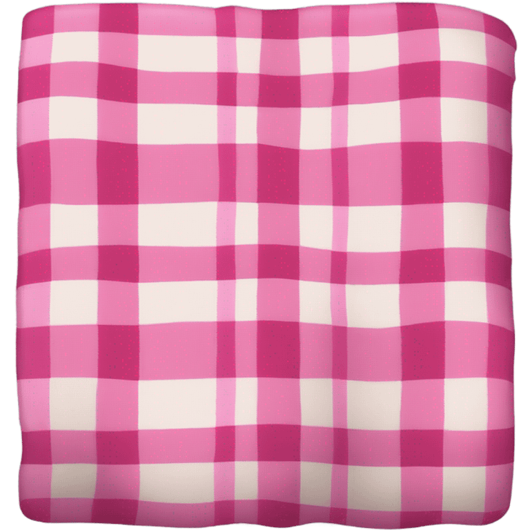 Pink plaid blanket emoji