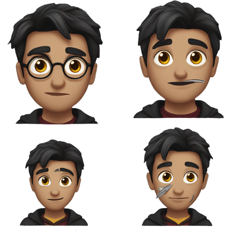 harry potter with scar  emoji