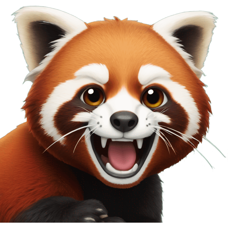 Red panda fighting  emoji