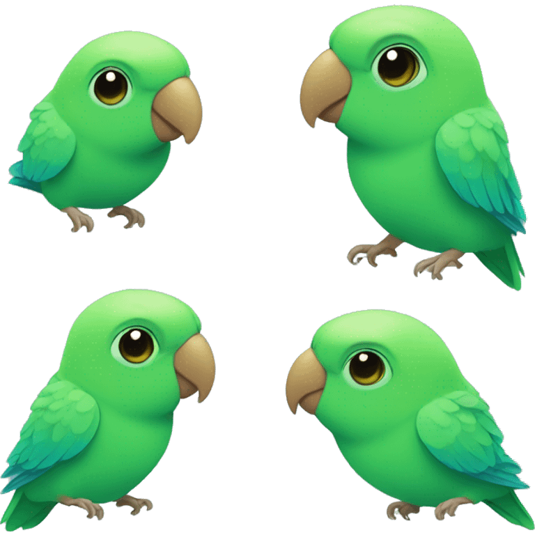 fully green no blue parrotlet emoji