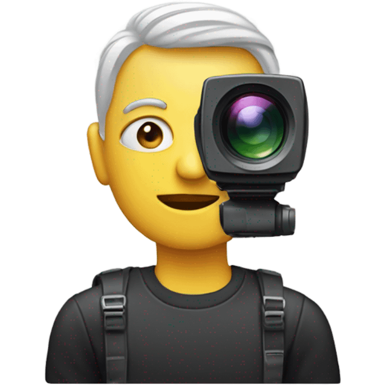 video camera instead of a head  emoji