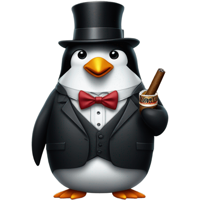 Penguin gangster emoji